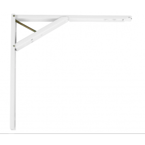 Inklapbare Plankdrager Staal wit 495x465mm