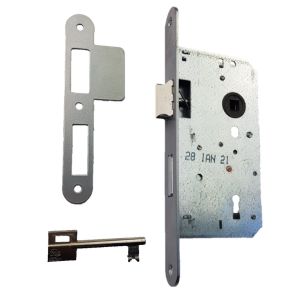 Insteekslot RVS 50x72mm rond- standaard sleutel