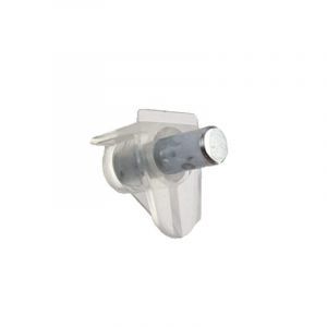 Kastplankdrager transparant met metalen stift 3mm